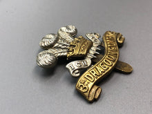 Load image into Gallery viewer, Original WW2 British Army 3rd Dragoon Guards Regiment Cap Badge
