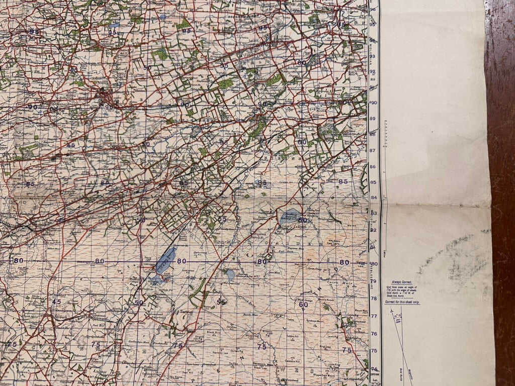 Original WW2 British Army GSGS Map of Scotland - Falkirk & Motherwell - The Militaria Shop