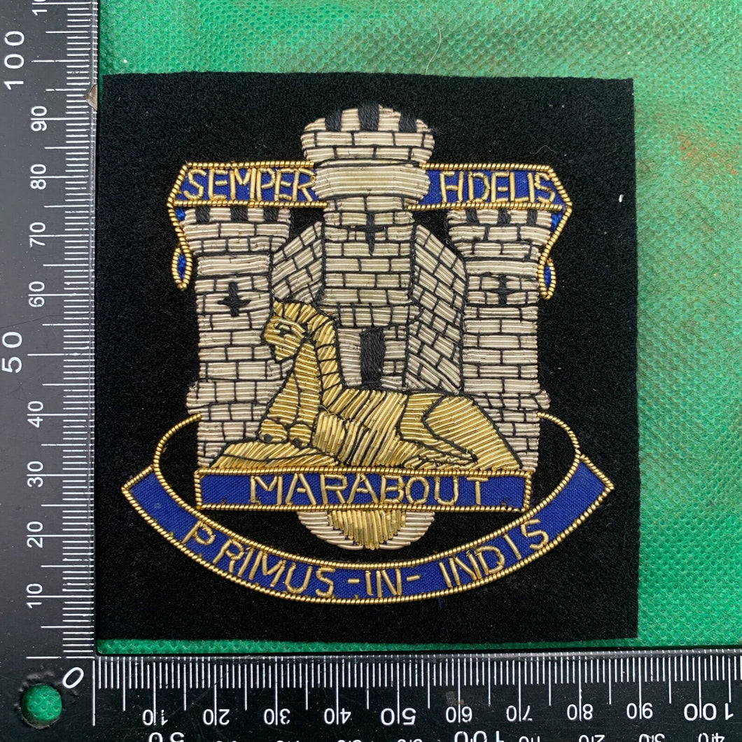 British Army Bullion Embroidered Blazer Badge - Devonshire & Dorset Regiment