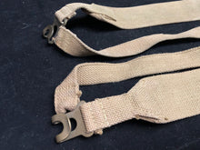 Load image into Gallery viewer, Original WW2 British Army 37 Pattern Khaki L-Straps Webbing - Wartime Dated
