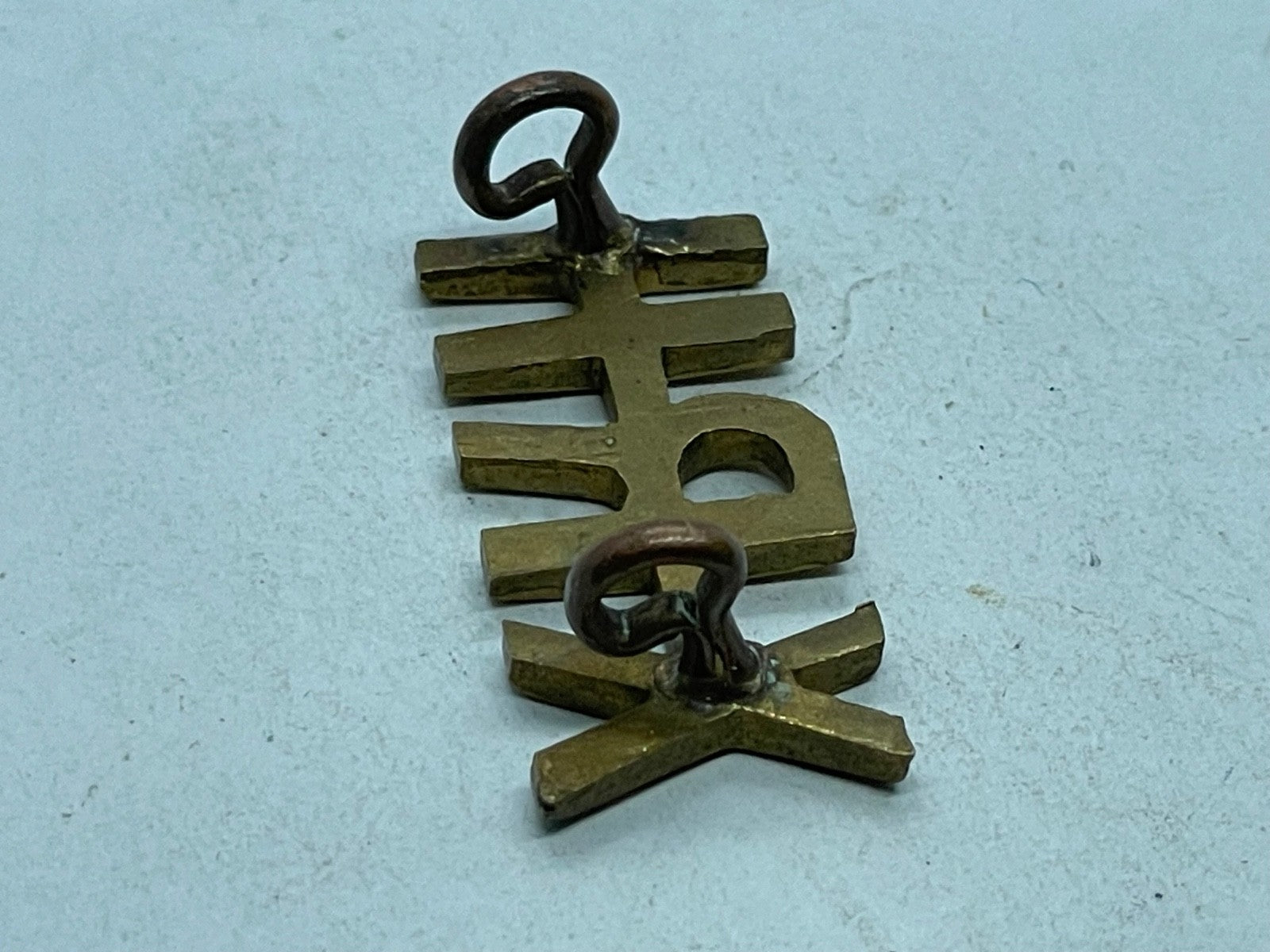 Original WW1 British Army 10th Royal Hussars XRH Regiment Shoulder Title - The Militaria Shop