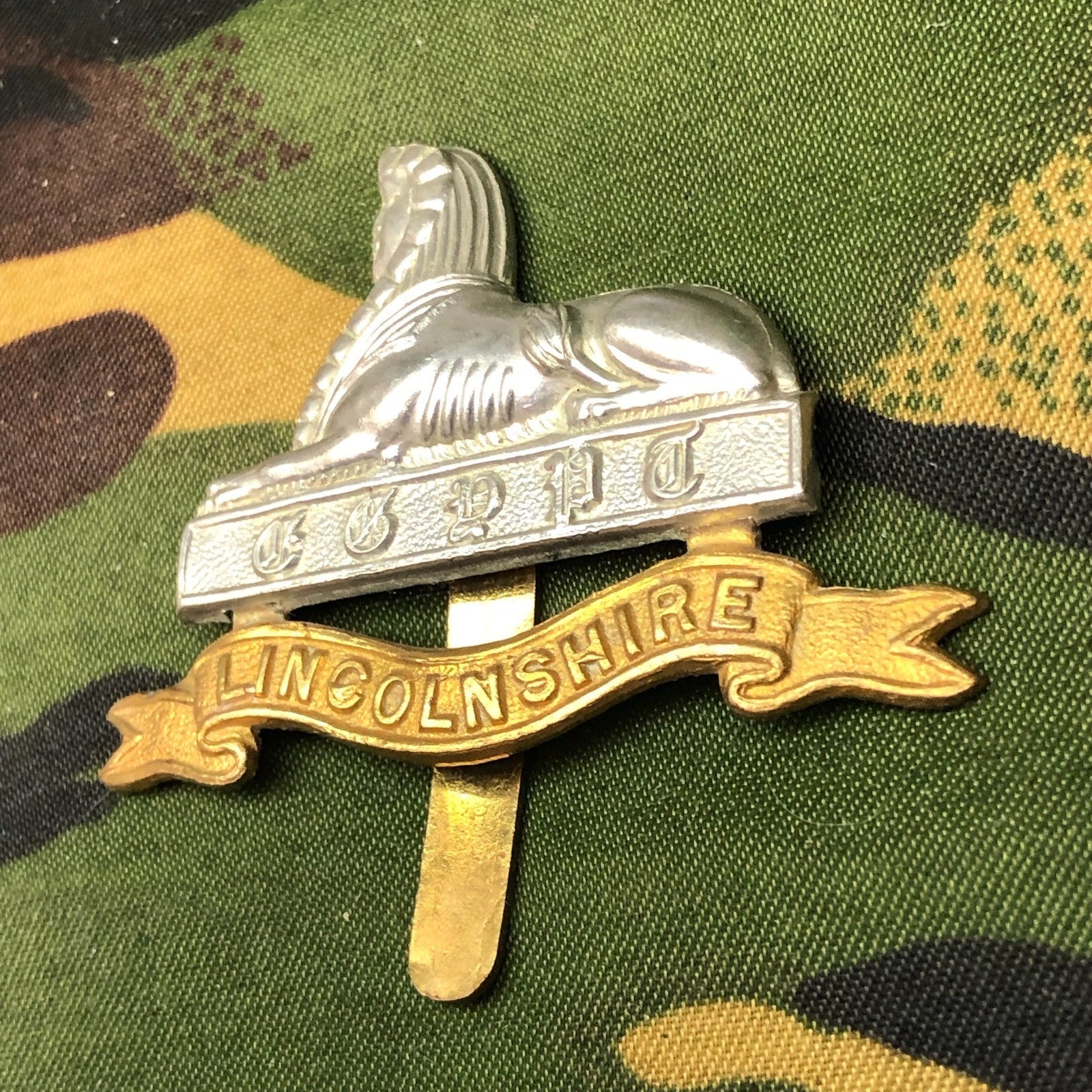 Original WW2 British Cap Badge - Royal Lincolnshire Regiment - The Militaria Shop