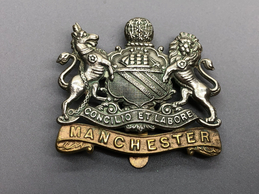 Original WW1 British Army Cap Badge - Manchester Regiment