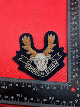 Load image into Gallery viewer, British Army Bullion Embroidered Blazer Badge - Seaforth Highlanders Regiment
