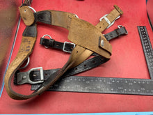 Load image into Gallery viewer, Original Post WW2 German Army Y-Straps in Leather with Metal Fittings
