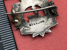 Load image into Gallery viewer, Original WW1 British Army Bedfordshire Regiment Sterling SilverSweetheart Brooch
