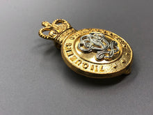 Load image into Gallery viewer, Genuine British Army 7th Queen&#39;s Own Hussars Anodised (Staybrite) Cap Badge
