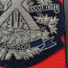 Load image into Gallery viewer, British Army Bullion Embroidered Blazer Badge - Liverpool Scottish Cameron Reg
