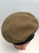 Charger l&#39;image dans la galerie, Genuine British Army Khaki Guards Regimental Beret Hat - Size 56cm
