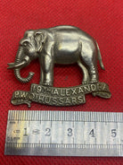 Original British Army 19th Alexandra Prince of Wales's Hussars Cap/Collar Badge - The Militaria Shop