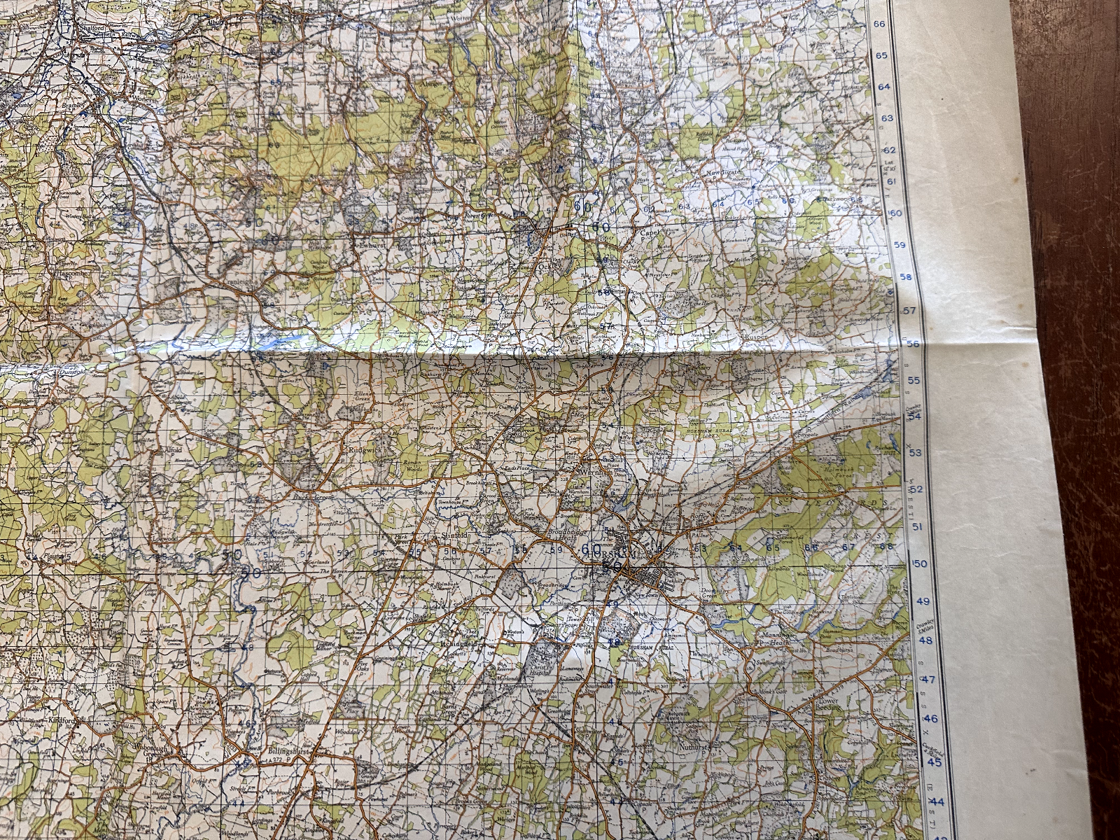 Original WW2 British Army GSGS OS Map of England & Wales - Guildford & Horsham - The Militaria Shop