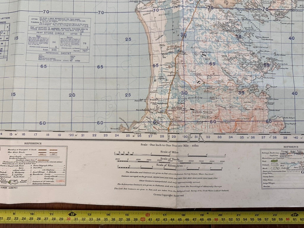 Original WW2 British Army GSGS Map of Scotland - Benbecula - The Militaria Shop