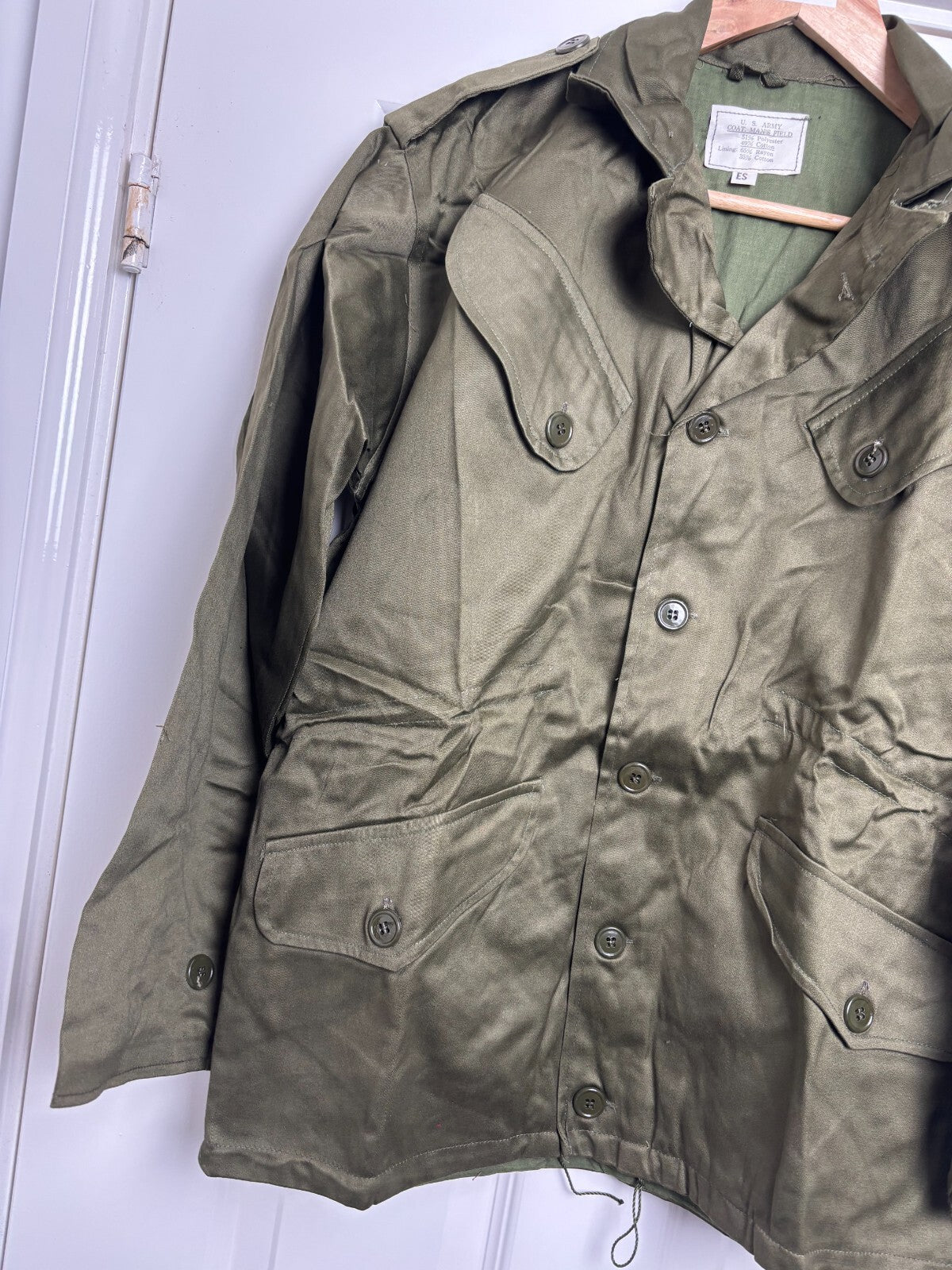 Genuine Unissued U.S Army OD Green Coat Mans Field Jacket Size ES - The Militaria Shop