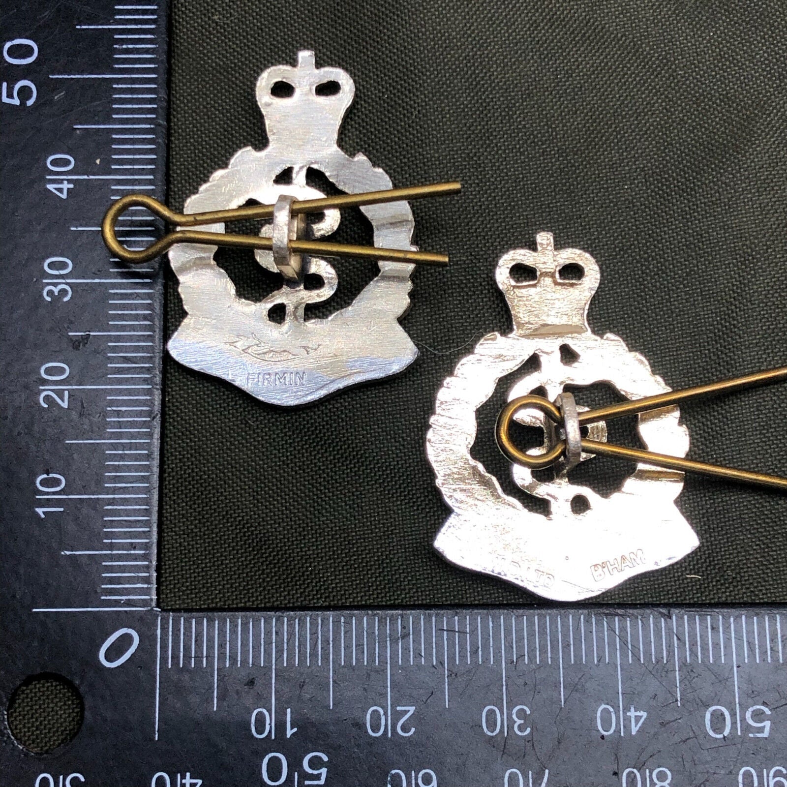 Genuine British Army RAMC Royal Army Medical Corps Collar Badges Pair - The Militaria Shop