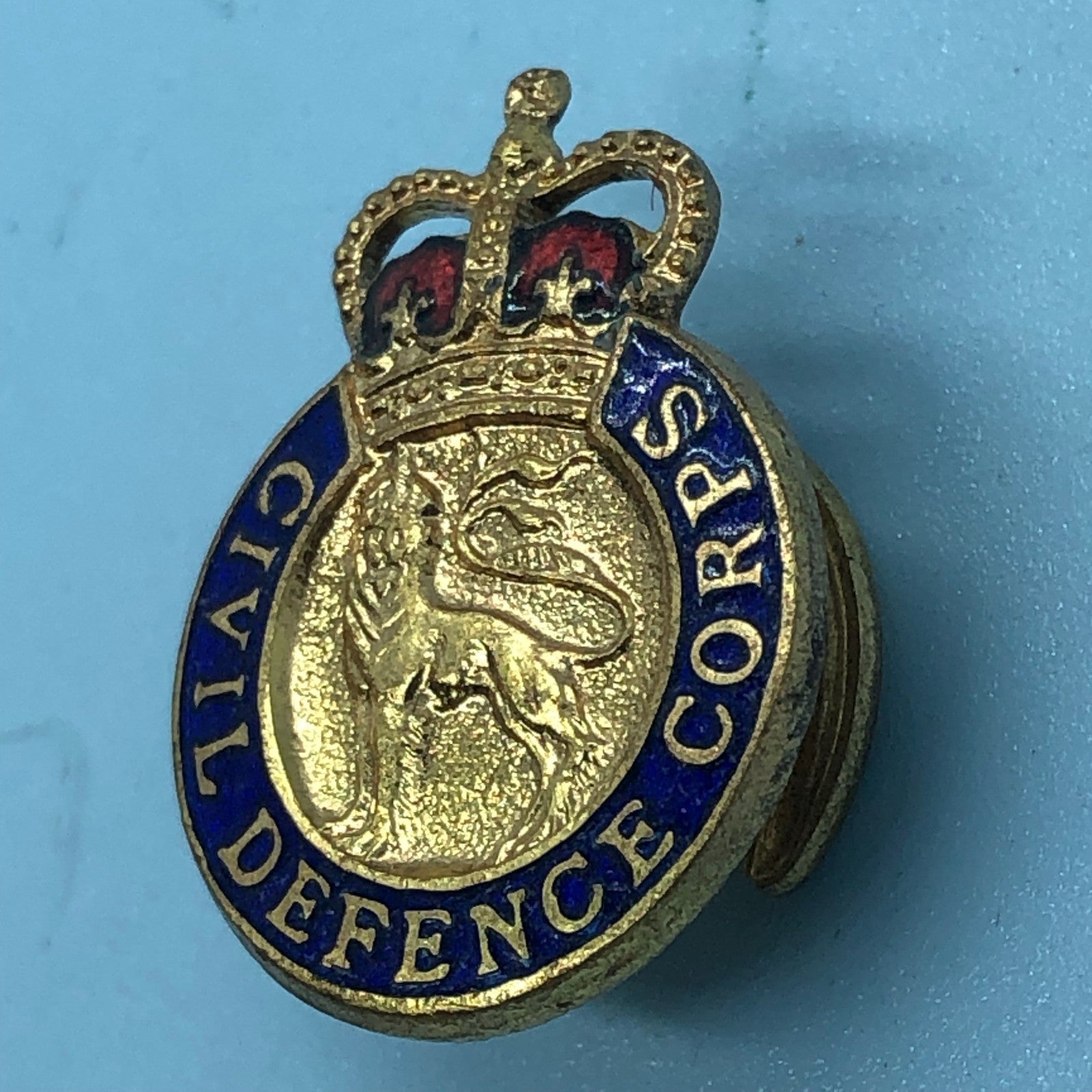 Original British Army Lapel Pin - Civil Defence Corps - The Militaria Shop