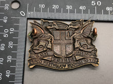 Load image into Gallery viewer, Original WW1 British Army City of London Volunteer Corps Cap Badge
