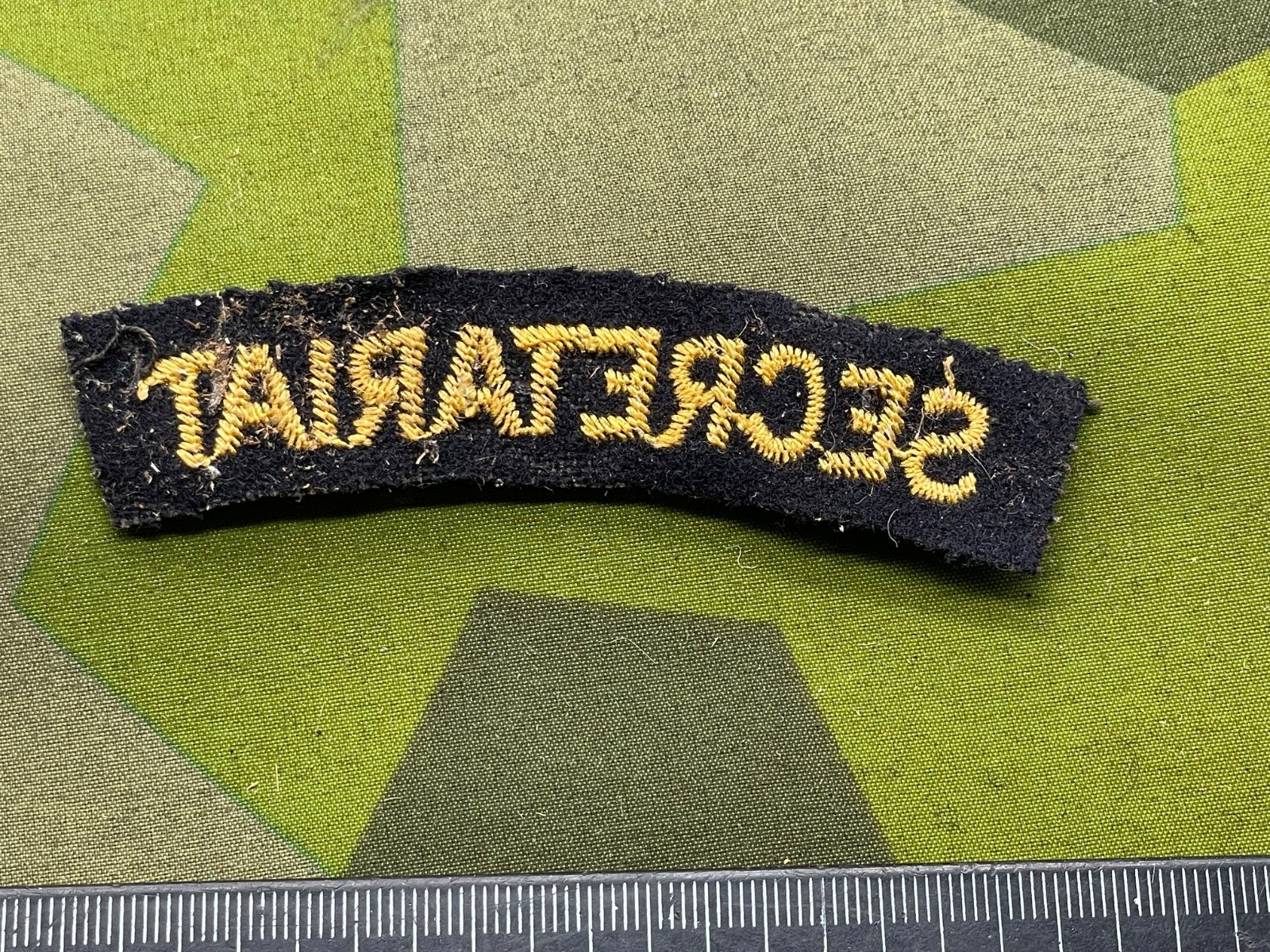 Original British Home Front - Civil Defence SECRETARIAT Shoulder Title - The Militaria Shop