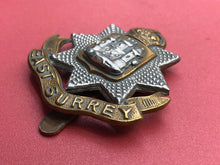 Charger l&#39;image dans la galerie, Original WW2 British Army Easy Surrey Regiment Cap Badge
