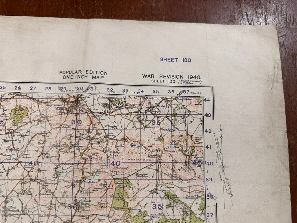 Original WW2 British Army GSGS OS Map of Great Britain - Worcester - The Militaria Shop