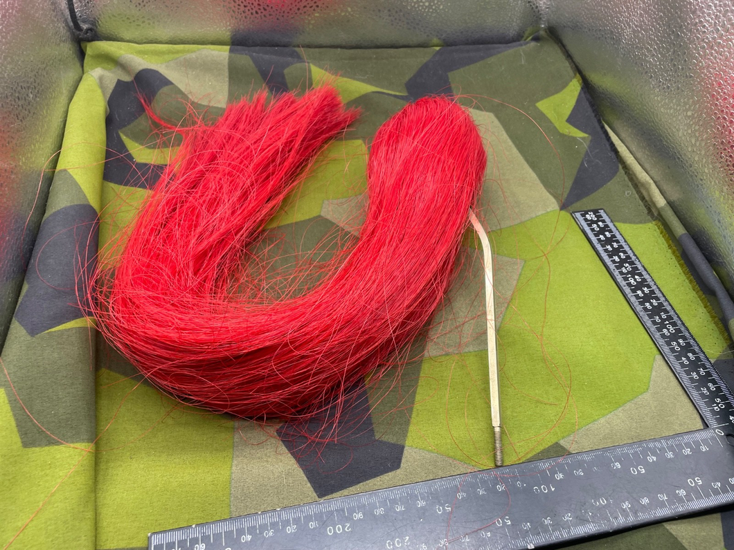 Original British Army Household Cavalry Red Horse Hair Plume - The Militaria Shop