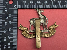 Load image into Gallery viewer, Original WW2 British Army Cap Badge - Royal Warwickshire Regiment
