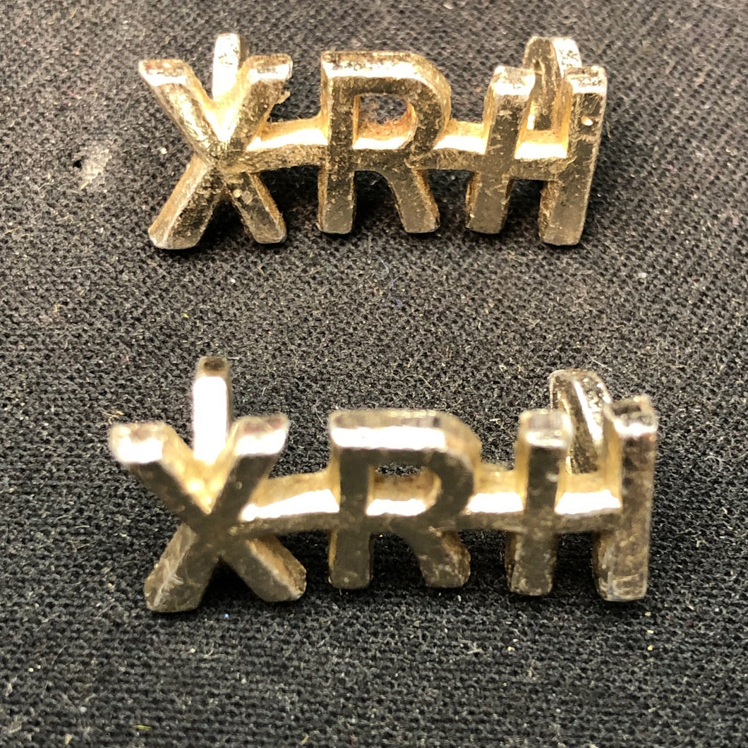 Original British Collar Badge Pair - 10th Royal Hussars - The Militaria Shop