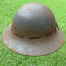 Charger l&#39;image dans la galerie, Original WW2 British Home Front Civillian Zuckerman Helmet &amp; Liner - 1941 Dated
