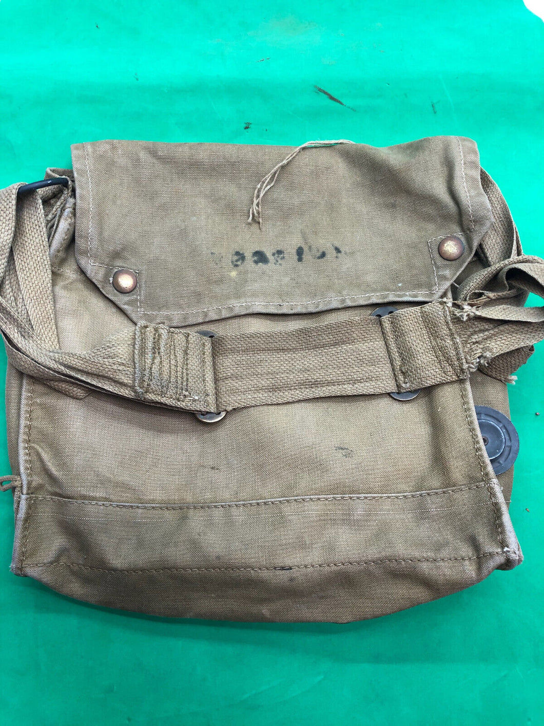 Original WW2 British Army Soldiers Gas Mask Bag