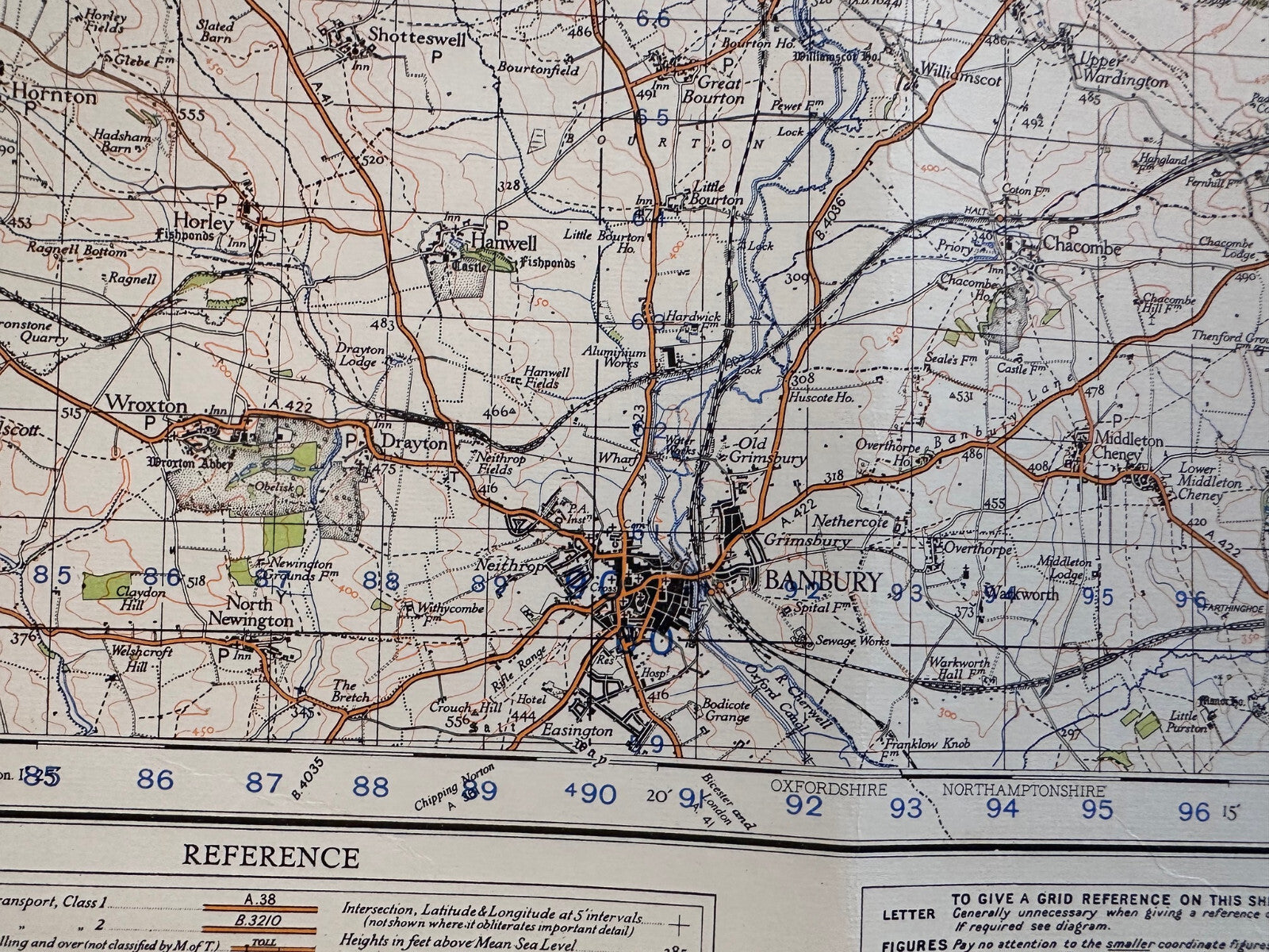 Original WW2 British Army OS Map of Great Britain - Northampton - The Militaria Shop