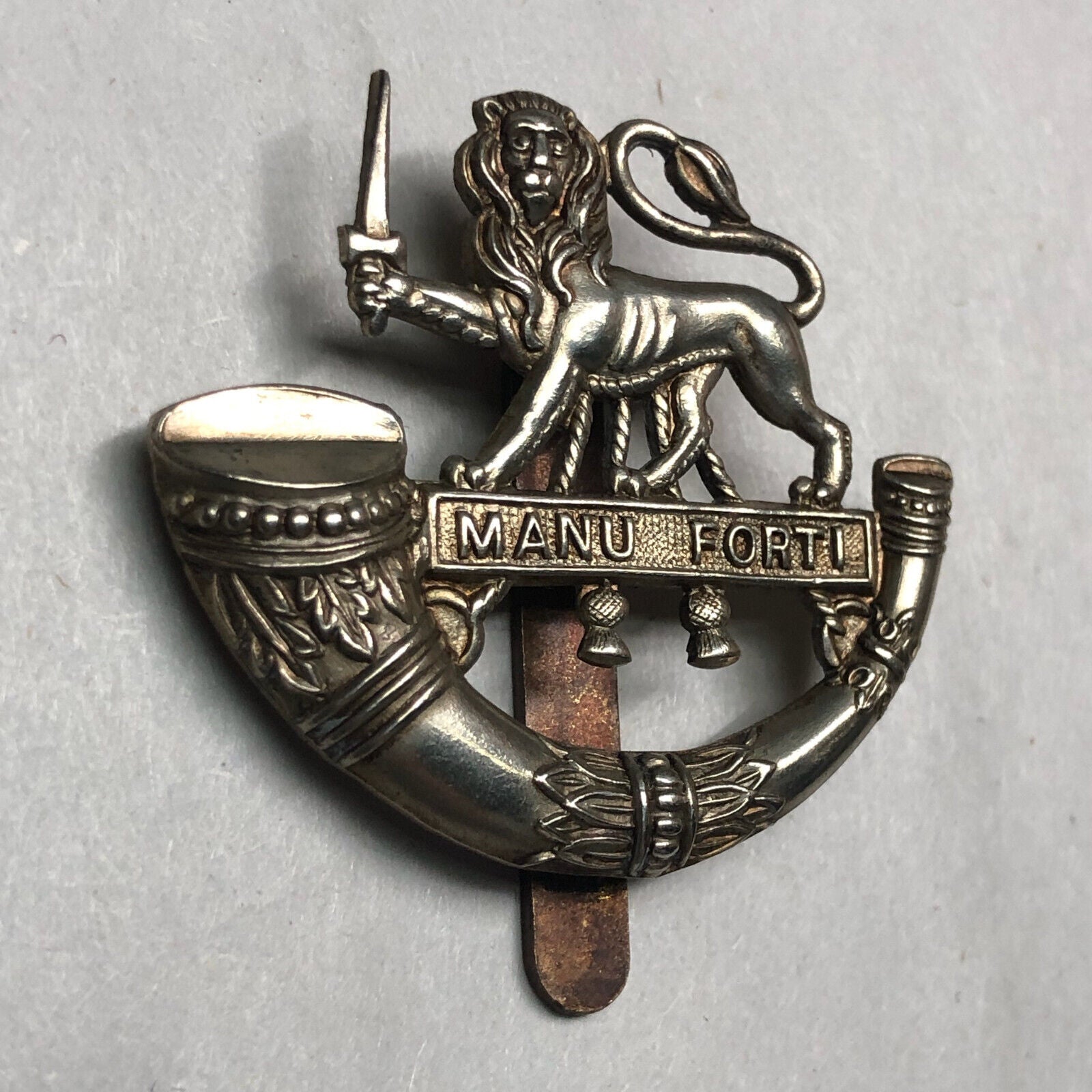 Original WW1 British Army Herefordshire Light Infantry Cap Badge - The Militaria Shop