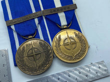 Load image into Gallery viewer, Original Pair of Mounted United Nations Medals - KOSOVO &amp; Former Yugoslavia Bars
