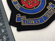 Charger l&#39;image dans la galerie, British Army Bullion Embroidered Blazer Badge - The Queen&#39;s Lancashire Regiment
