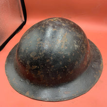 Load image into Gallery viewer, Original WW2 Mk1* British Army Brodie Combat Helmet &amp; Liner Set with Chinstrap
