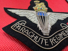 Load image into Gallery viewer, British Army Bullion Embroidered Blazer Badge - Parachute Regiment - Kings Crown
