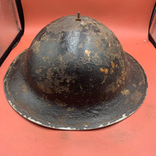 Load image into Gallery viewer, Original WW2 Mk2 British Army Brodie Combat Helmet &amp; Liner Set
