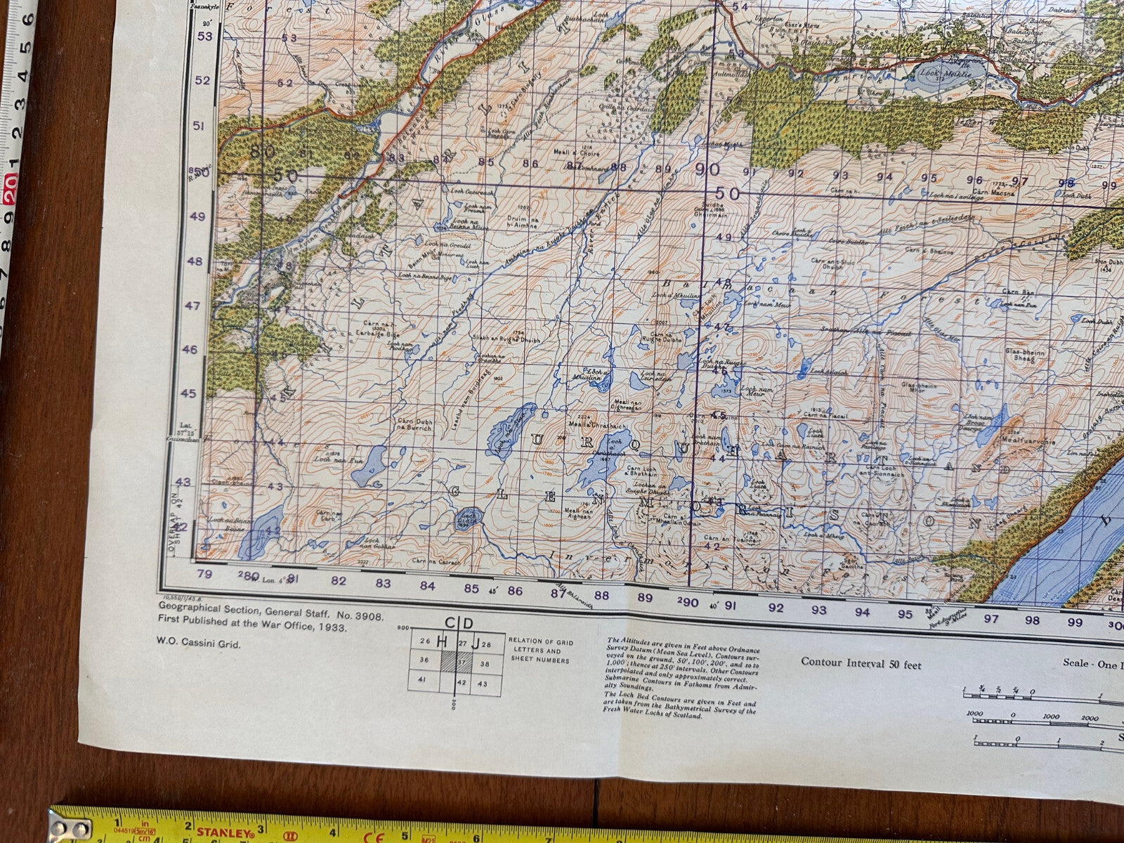 Original WW2 British Army GSGS Map of Scotland - Inverness - The Militaria Shop