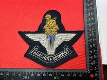 Load image into Gallery viewer, British Army Bullion Embroidered Blazer Badge - Parachute Regiment - Kings Crown
