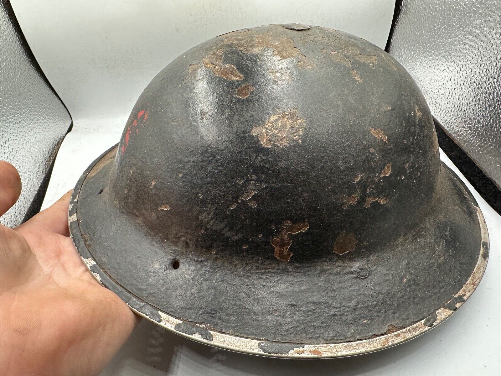 Original WW2 British Style South African Mk2 Army Combat Helmet & Liner - The Militaria Shop