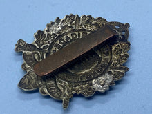 Load image into Gallery viewer, Original WW1 British Army London Rifle Brigade White Metal Cap Badge
