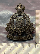 Load image into Gallery viewer, Original WW1 / WW2 Royal Army Ordnance Corps Officer&#39;s Bronze Collar Badge
