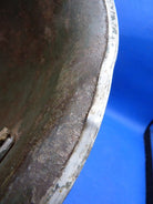 Mk3 Canadian / British Army Original WW2 Turtle Helmet High Rivet - Div Signed - The Militaria Shop