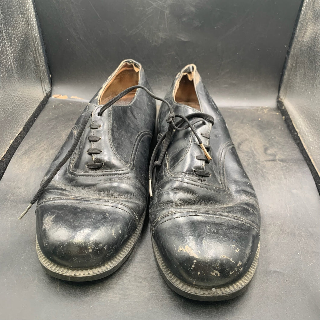 Genuine British Army Black Leather Dress Shoes - Size UK 9 L - The Militaria Shop