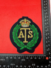 Load image into Gallery viewer, British Army Bullion Embroidered Blazer Badge - ATS - Auxiliary Territorial Serv
