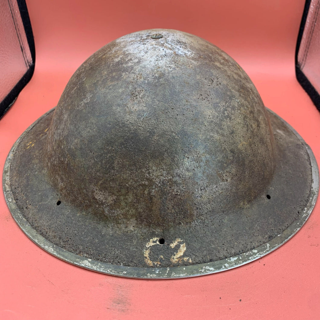 Original British Army WW2 Soldiers Military Combat Mk2 Brodie Helmet - SA Made