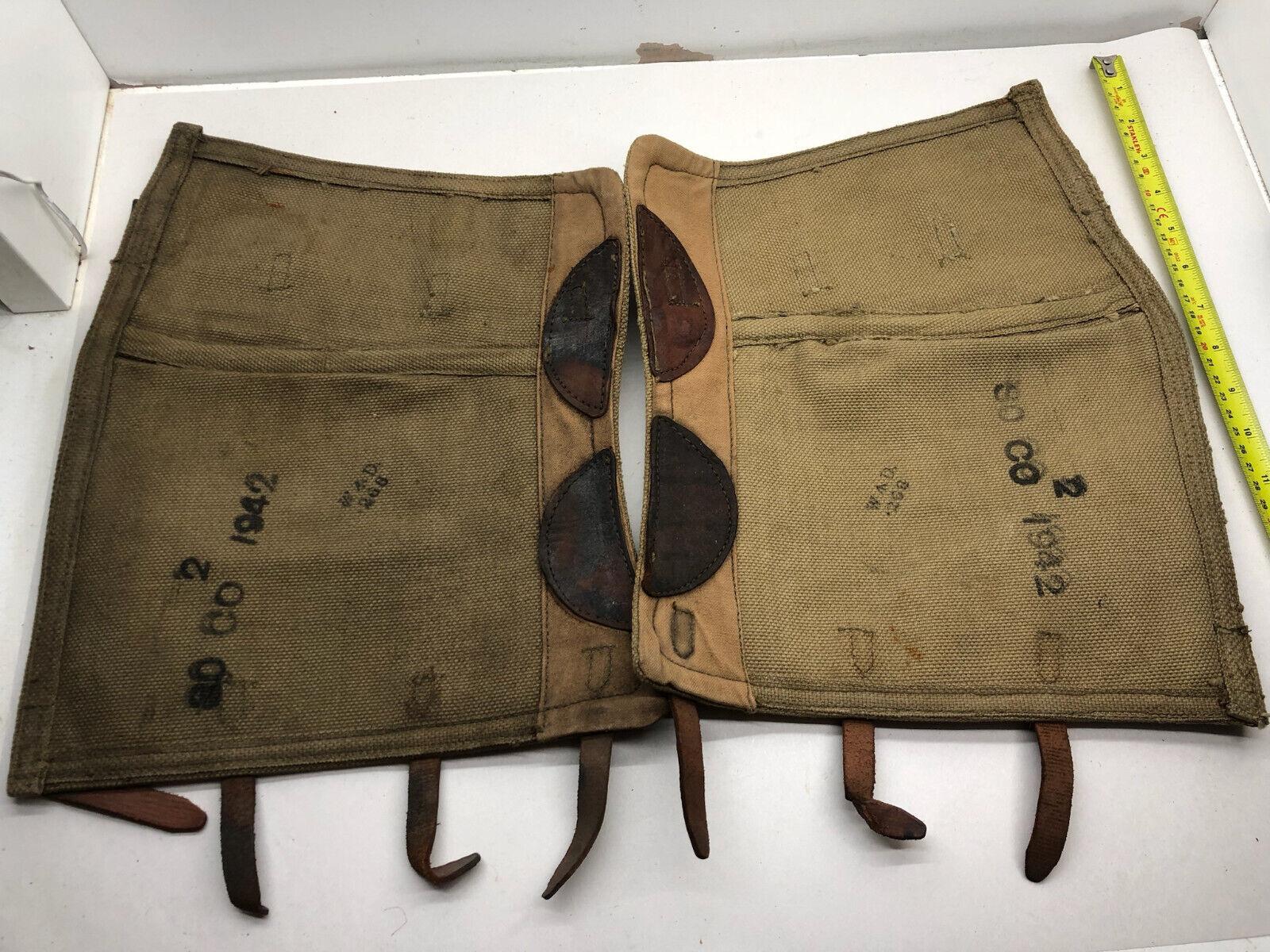Original WW2 British Army 37 Pattern Despatch Riders High Sided Spats