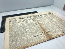 Lade das Bild in den Galerie-Viewer, Originales britisches Zeitungstrikot aus dem 2. Weltkrieg zur Besetzung der Kanalinseln – Oktober 1944 
