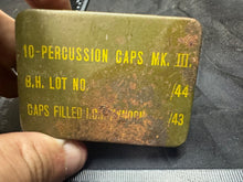 Charger l&#39;image dans la galerie, Original WW2 British Army Home Guard SOE Percussion Caps Mk.III Tin - Empty 1944
