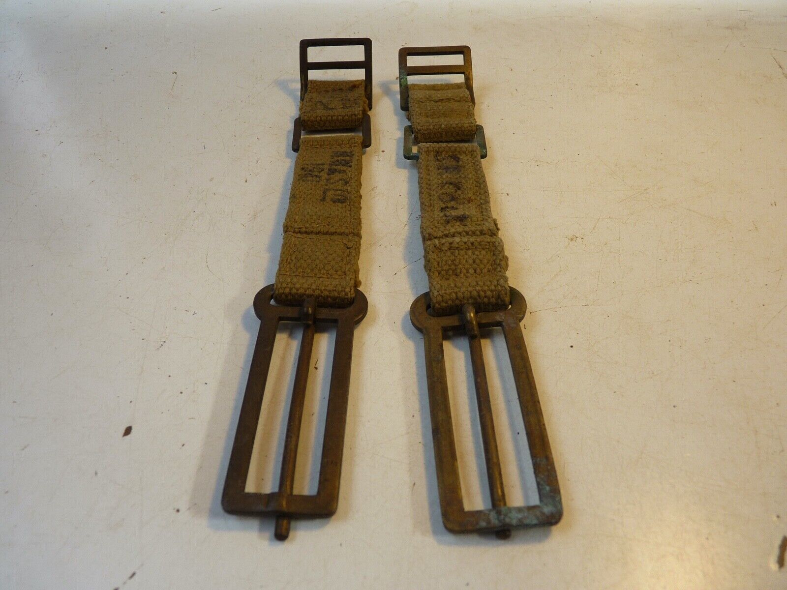 Genuine WW2 British Army 37 Pattern Webbing Brace Adaptors - Your choice of pair - The Militaria Shop