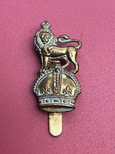 Load image into Gallery viewer, Original WW1 Royal 1st Devonshire Yeomanry Kings Crown Cap Badge
