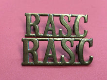 Load image into Gallery viewer, Original WW2 British Army RASC Royal Army Service Corps Shoulder Titles
